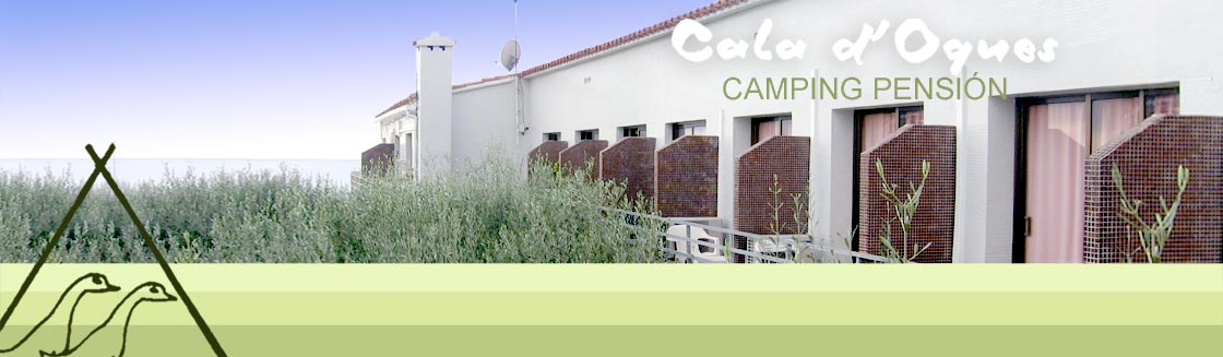 Camping Pension Cala d'Oques rooms and beach view